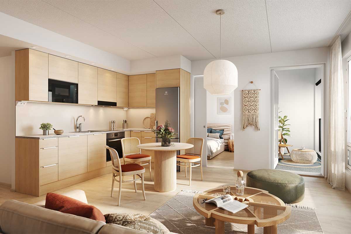 Kuvituskuva: Helsingin Renatan Uuden kodin sisustustyylivalintojen esite.