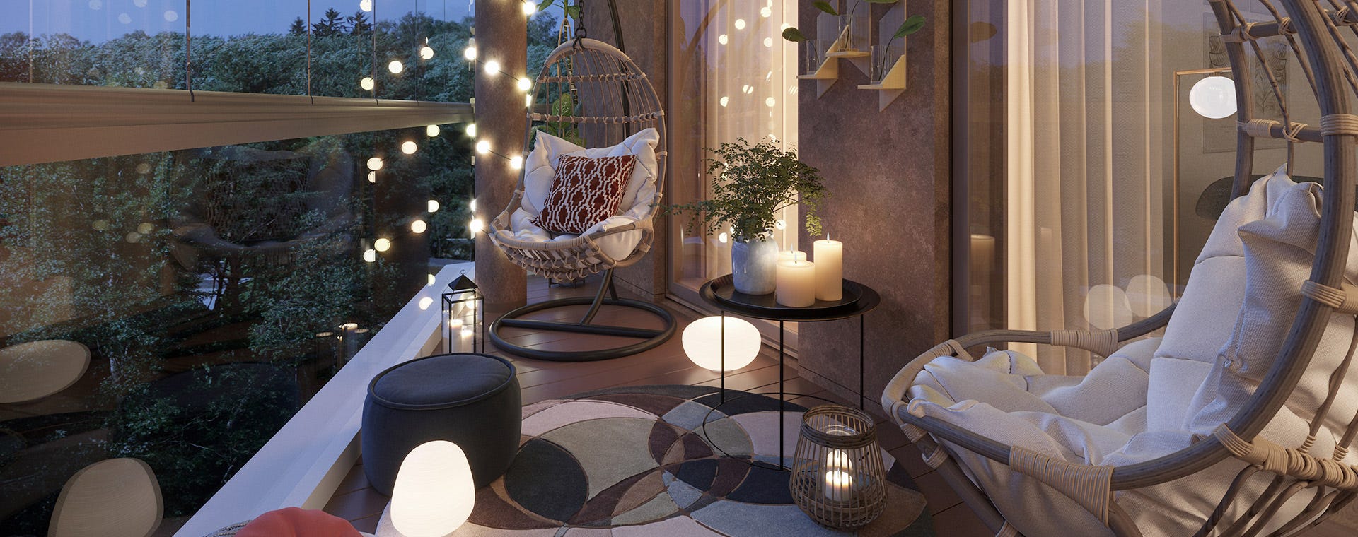 Parvekkeesta syksyinen lisähuone.